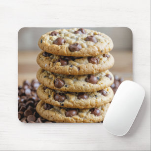 Chocolate Chip Cookies On Chocolate Morsels Mouse Pad