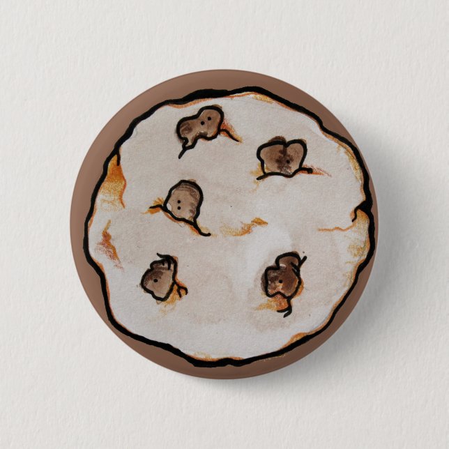 Chocolate Chip Cookies Pattern                     6 Cm Round Badge (Front)