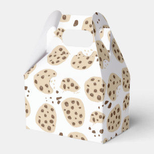 Chocolate Chip Cookies Pattern Favour Box