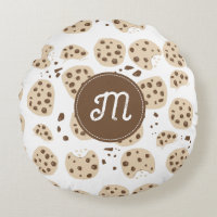 Chocolate Chip Cookies Pattern Monogram