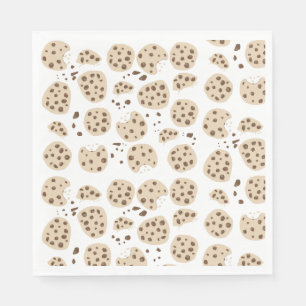 Chocolate Chip Cookies Pattern Napkin