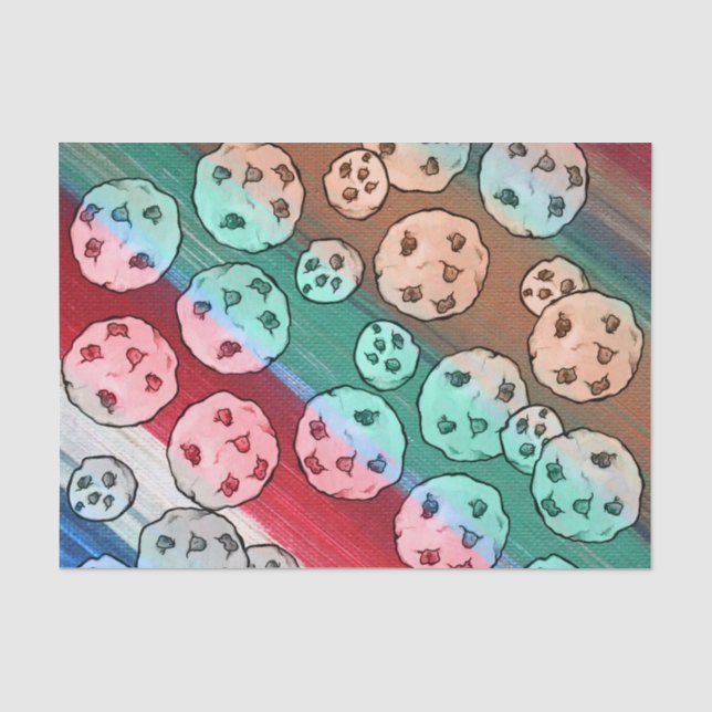 Chocolate Chip Cookies Pattern                     Tissue Paper (Front)