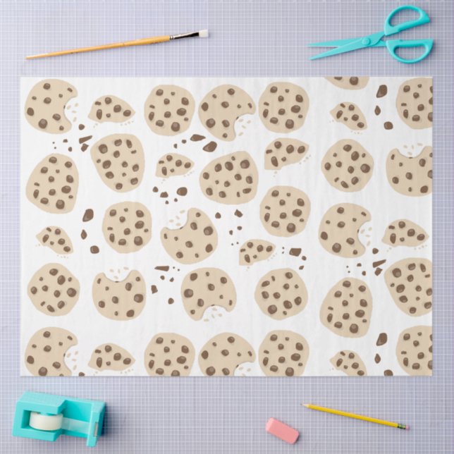Chocolate Chip Cookies Pattern Tissue Paper (Craft)