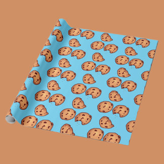 Chocolate Chip Cookies Pattern Wrapping Paper