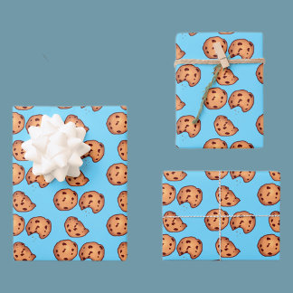 Chocolate Chip Cookies Pattern Wrapping Paper Sheet
