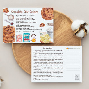 Chocolate Chip Cookies Recipe Card