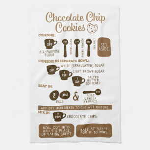 Chocolate Chip Cookies Recipe Tea Kitchen Towel