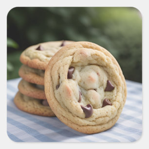 Chocolate Chip Cookies Square Sticker