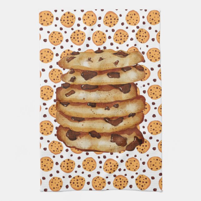 Chocolate Chip Cookies  Tea Towel (Vertical)