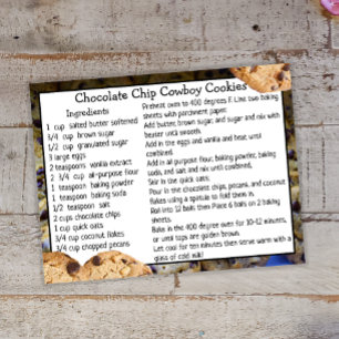Chocolate Chip Cowboy Cookies Recipe Card