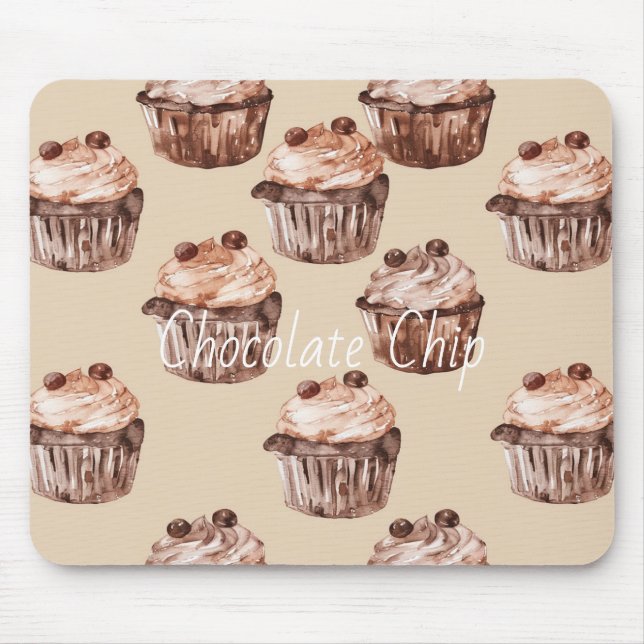 Chocolate Chip Cupcakes Mouse Pad (Front)