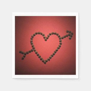 Chocolate Chip Heart over Paper Napkins