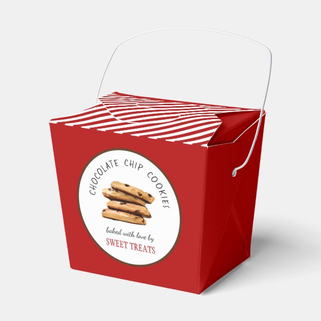 Chocolate chip holiday cookie bakers Favour Box (Front Side)