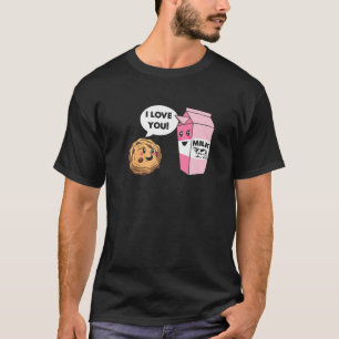 Chocolate Chip I Love You Milk Cookies Lover Baker T-Shirt