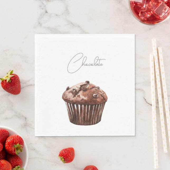 Chocolate Chip Muffin Cupcake Napkin (Insitu)
