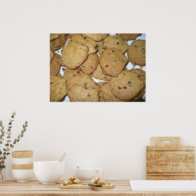 Chocolate Chip Oatmeal Cookies Print (Kitchen)