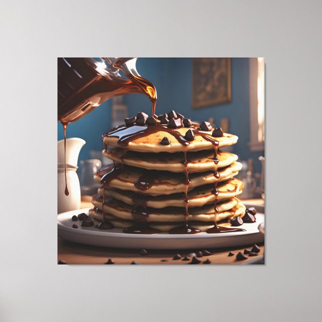 Chocolate Chip Pancakes Canvas Print (Front)