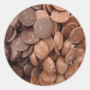 chocolate chips classic round sticker