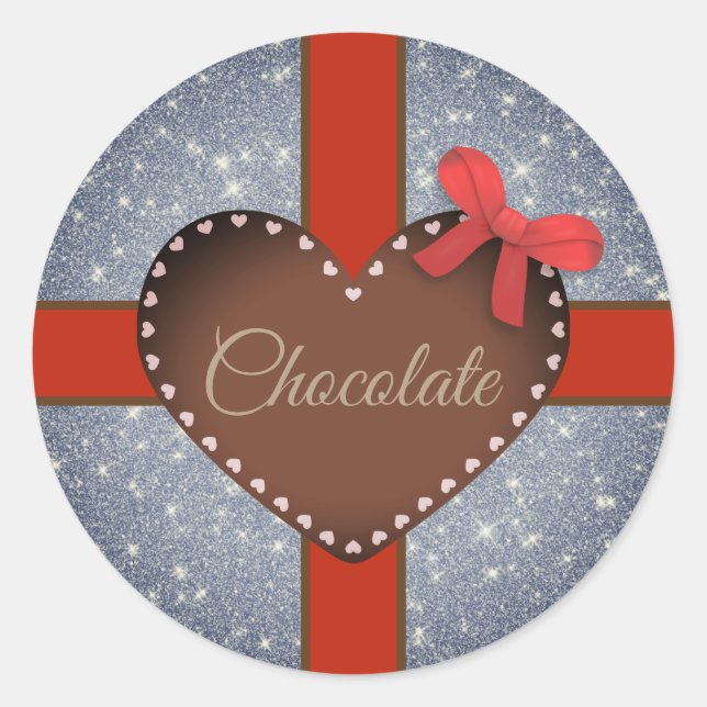 Chocolate Classic Round Sticker (Front)