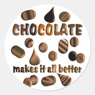 Chocolate Classic Round Sticker