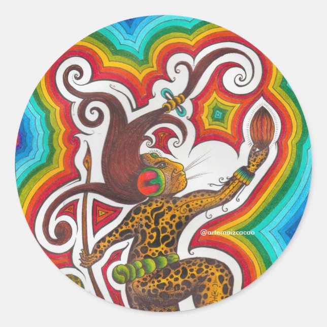 Chocolate Classic Round Sticker (Front)