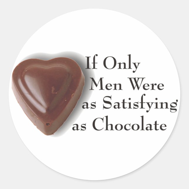 Chocolate Classic Round Sticker (Front)
