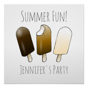 Chocolate Coated Ice Cream Bars Poster