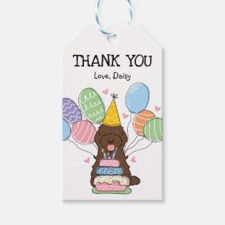 Chocolate Cockapoo Cavapoo Birthday Party Favour Gift Tags