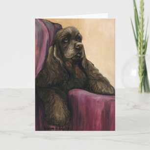 "Chocolate Cocker Spaniel" Art Greeting Card