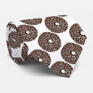 Chocolate Coconut Doughnut Doughnut Print Foodie Tie