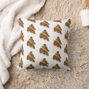 Chocolate Coloured Butterfly Design Cushion