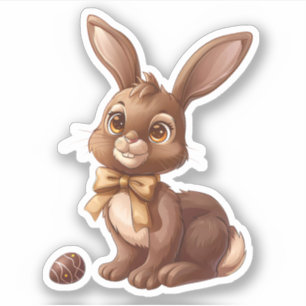 Chocolate Coloured Easter Bunny and Egg