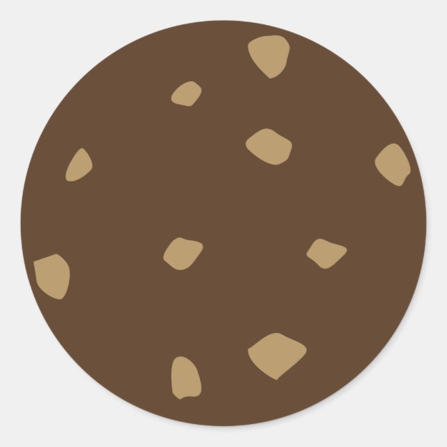 Chocolate Cookie Classic Round Sticker (Front)