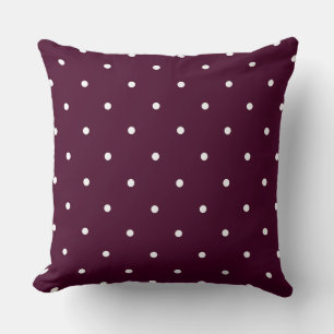 Chocolate Cosmos and white dots Cushion