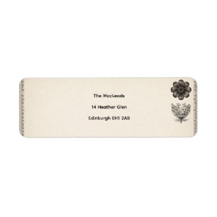 Chocolate Cosmos Ornate Double Border