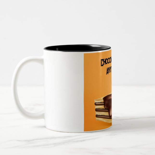 Chocolate Covered Anything Day Two-Tone Coffee Mug (Left)