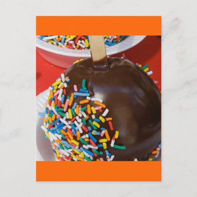 Chocolate Covered Apple Postcard (Front)