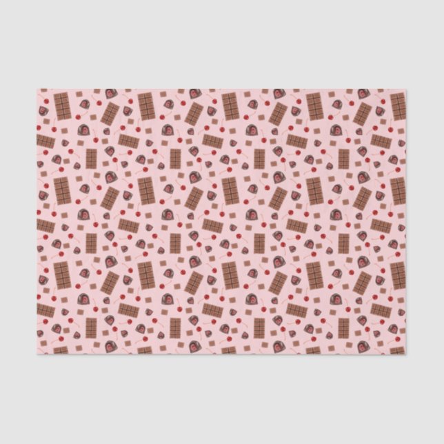 Chocolate-Covered Cherries Tissue Paper (Front)