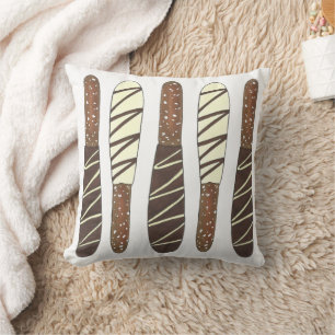 Chocolate Covered Dipped Pretzel Rods Sticks Salty Cushion