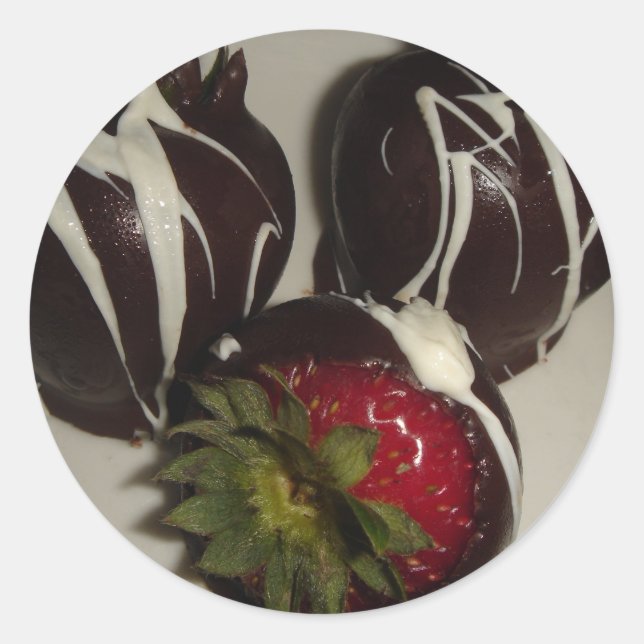 Chocolate Covered Strawberries Sticker (Front)