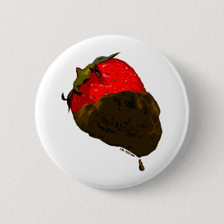 Chocolate-Covered Strawberry 6 Cm Round Badge
