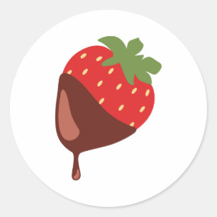 Chocolate Covered Strawberry Classic Round Sticker