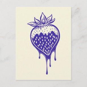 chocolate covered strawberry holiday postcard