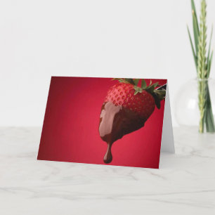 Chocolate Covered Strawberry Note Birthday Card