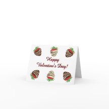 Chocolate-Covered Strawberry Valentine's Day Card