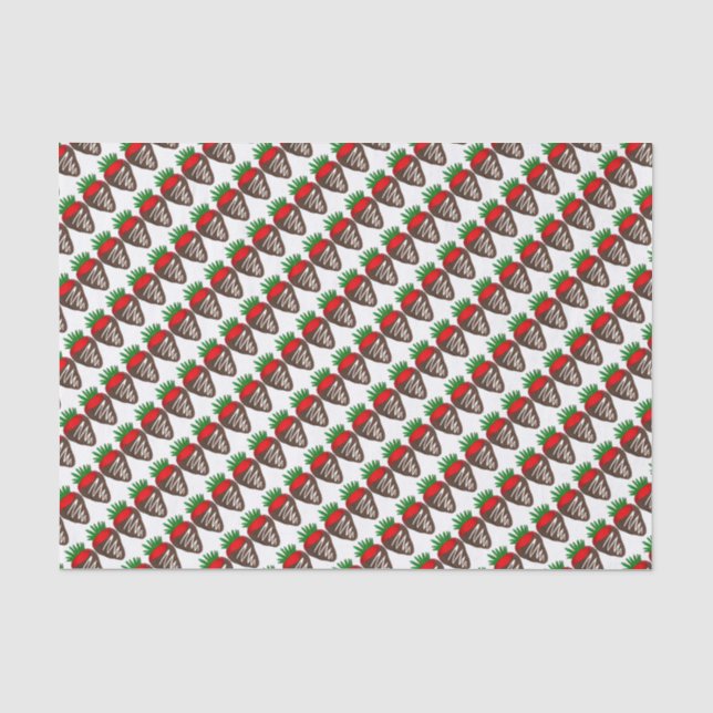 Chocolate Covered Strawberry Valentine's Tissue Paper (Front)