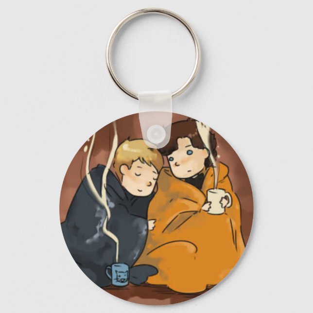 Chocolate cuddling key ring (Front)