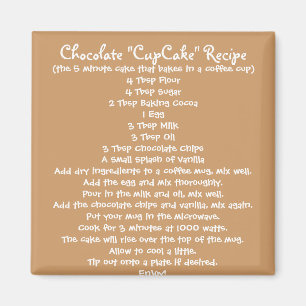 Chocolate "Cup Cake" in a Mug Recipe - Magnet