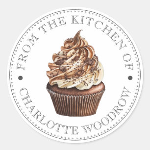 Chocolate Cupcake  Classic Round Sticker
