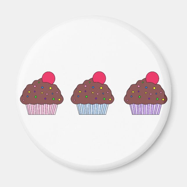 Chocolate CupCake Magnet (Front)